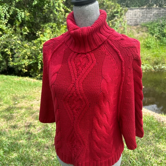 Red color 100%cotton sweater,international moda brand,size xs - Picture 3 of 4